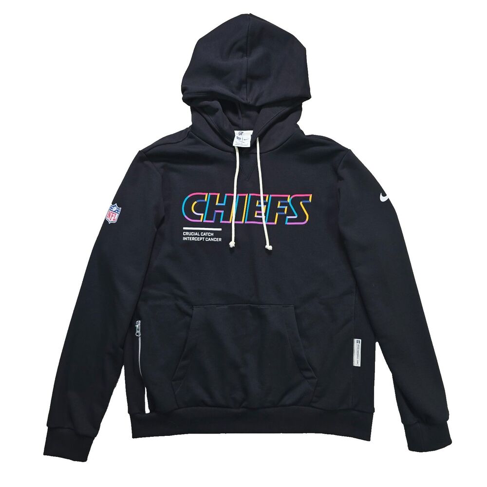 NWT Nike Men's Kansas City Chiefs Crucial Catch Black Staff Issued Hoodie L